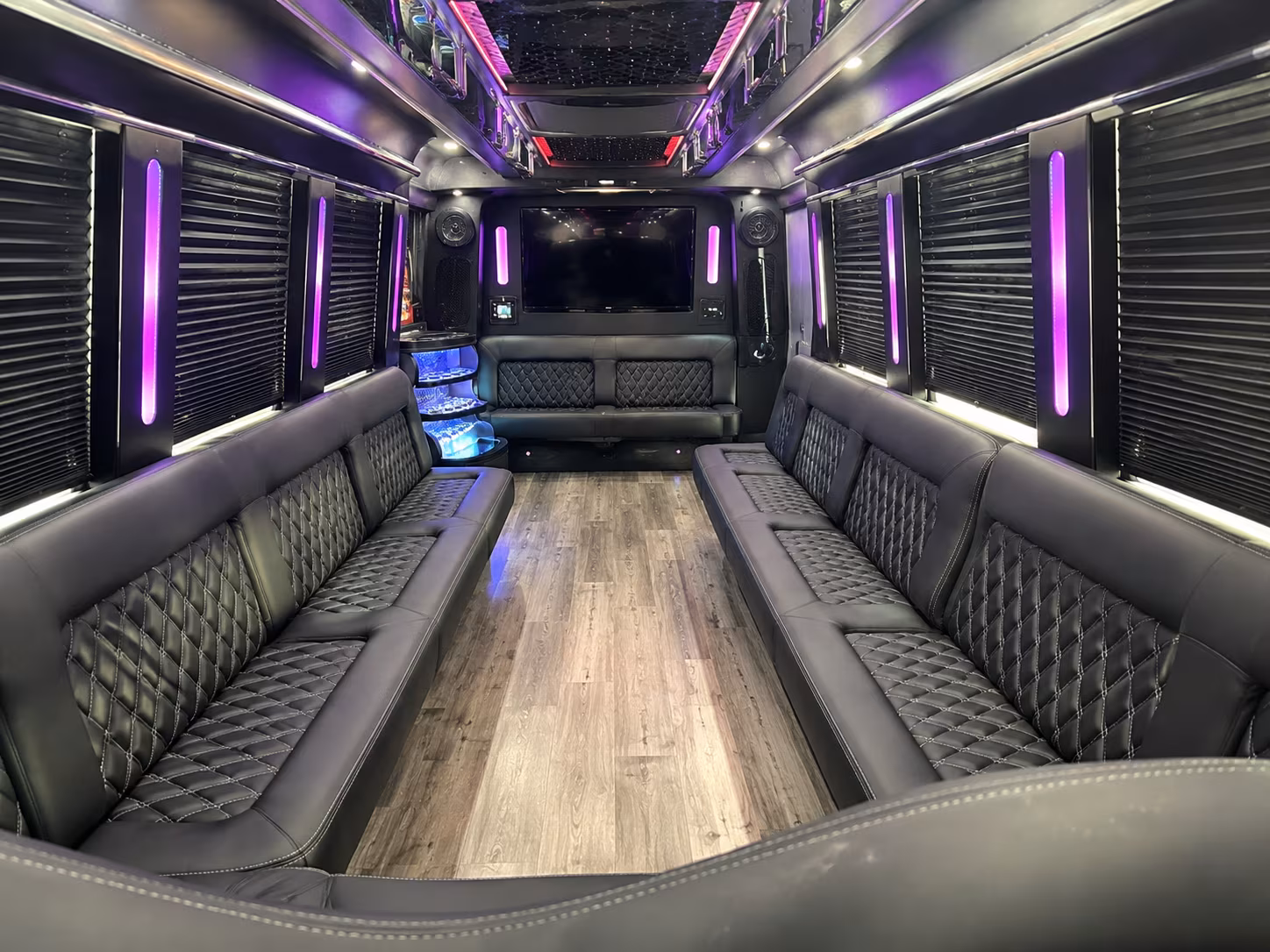 15 Passenger Party Bus Inside
