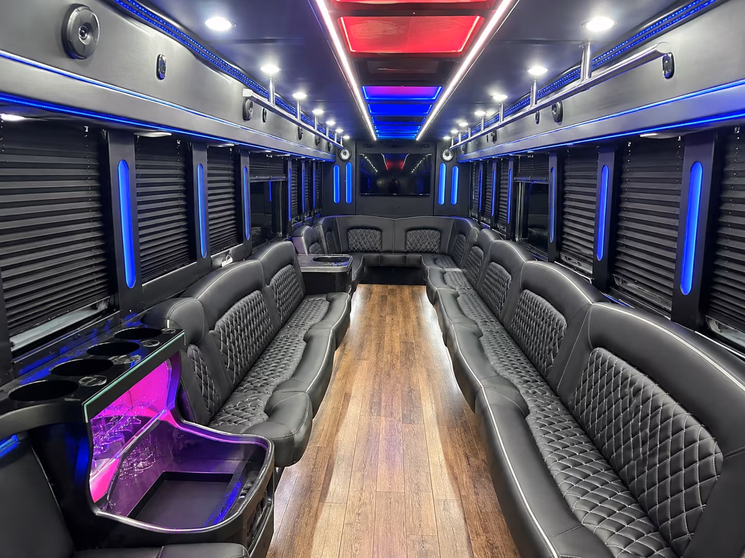 28 Passenger Party Bus Interior