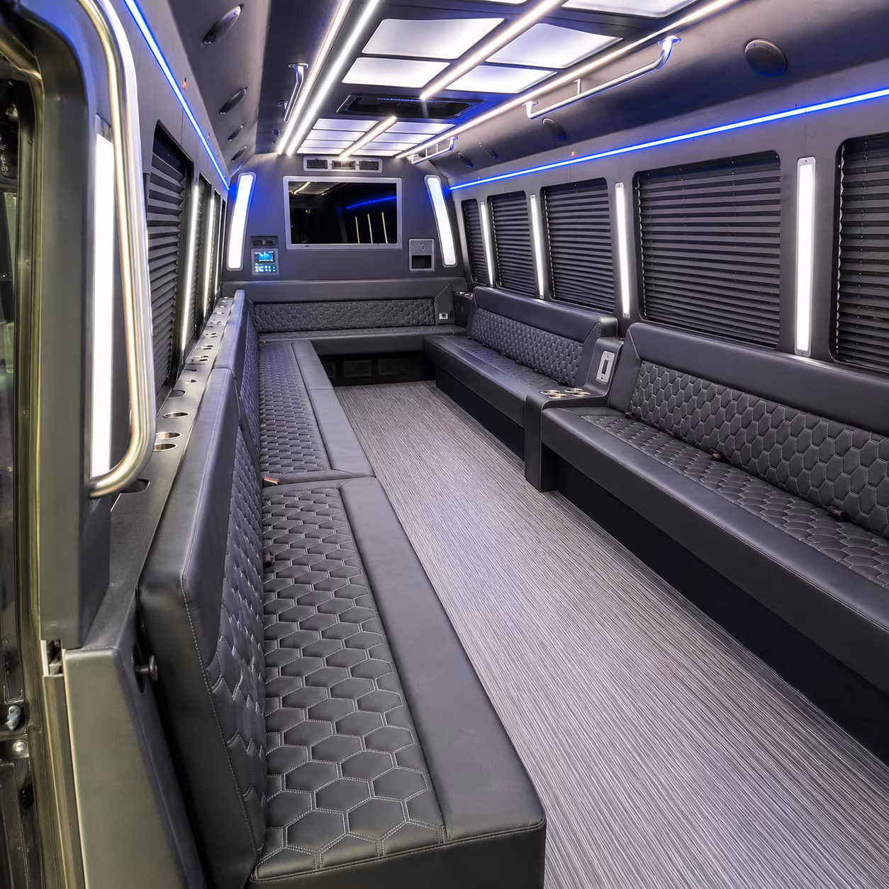 50 Passenger Party Bus Inside
