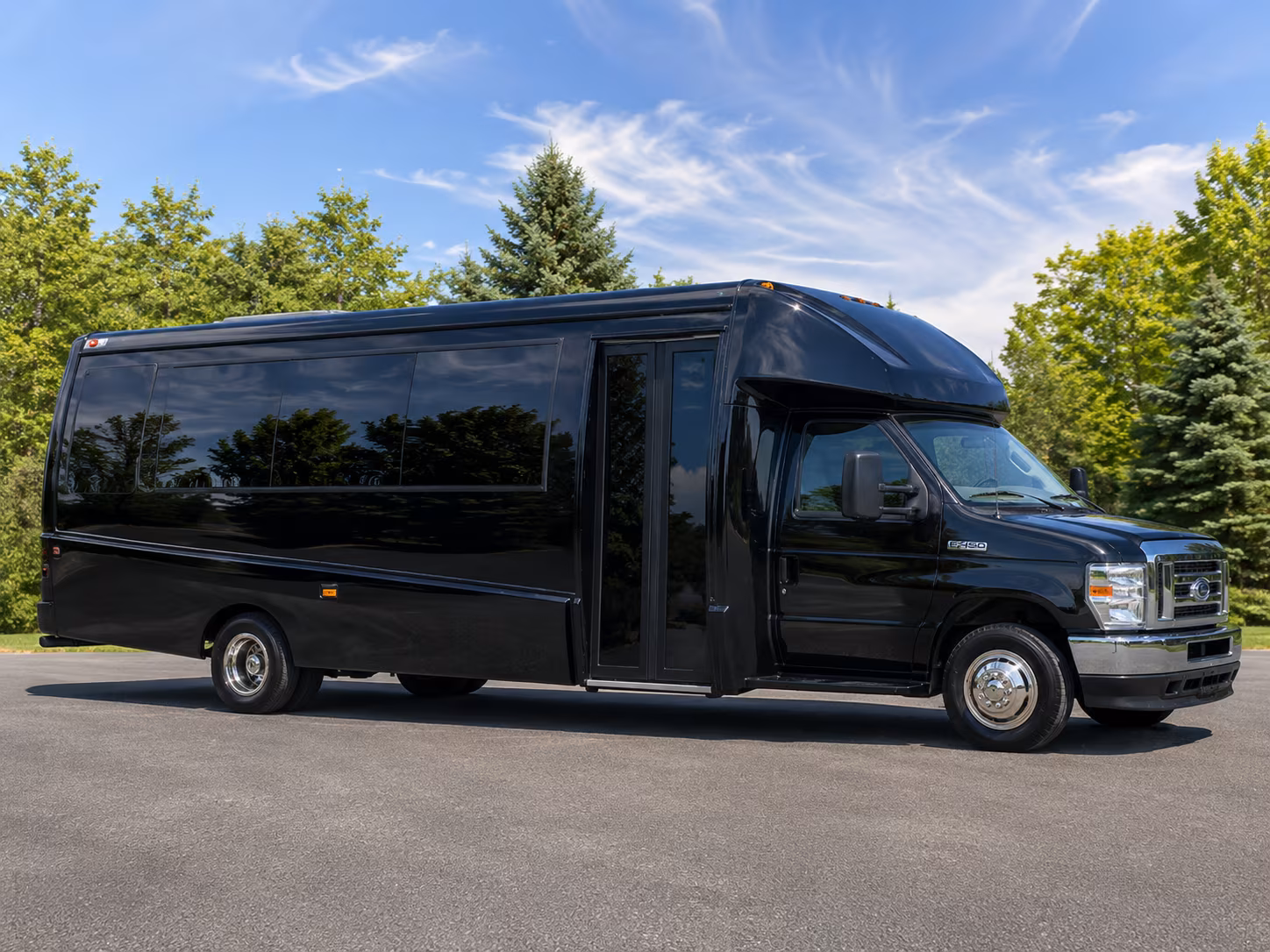 Everett School Event Transportation party bus exterior