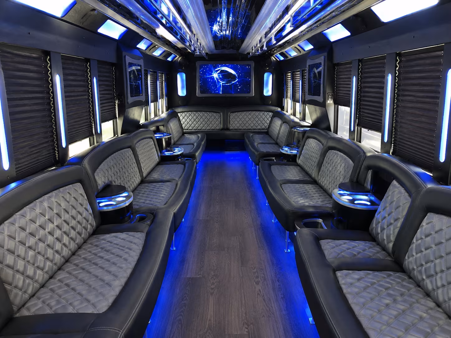 Everett Sporting Event Transportation party bus exterior
