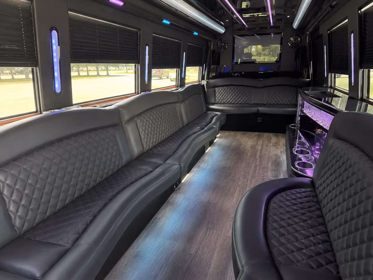 Everett Sporting Event Transportation party bus exterior