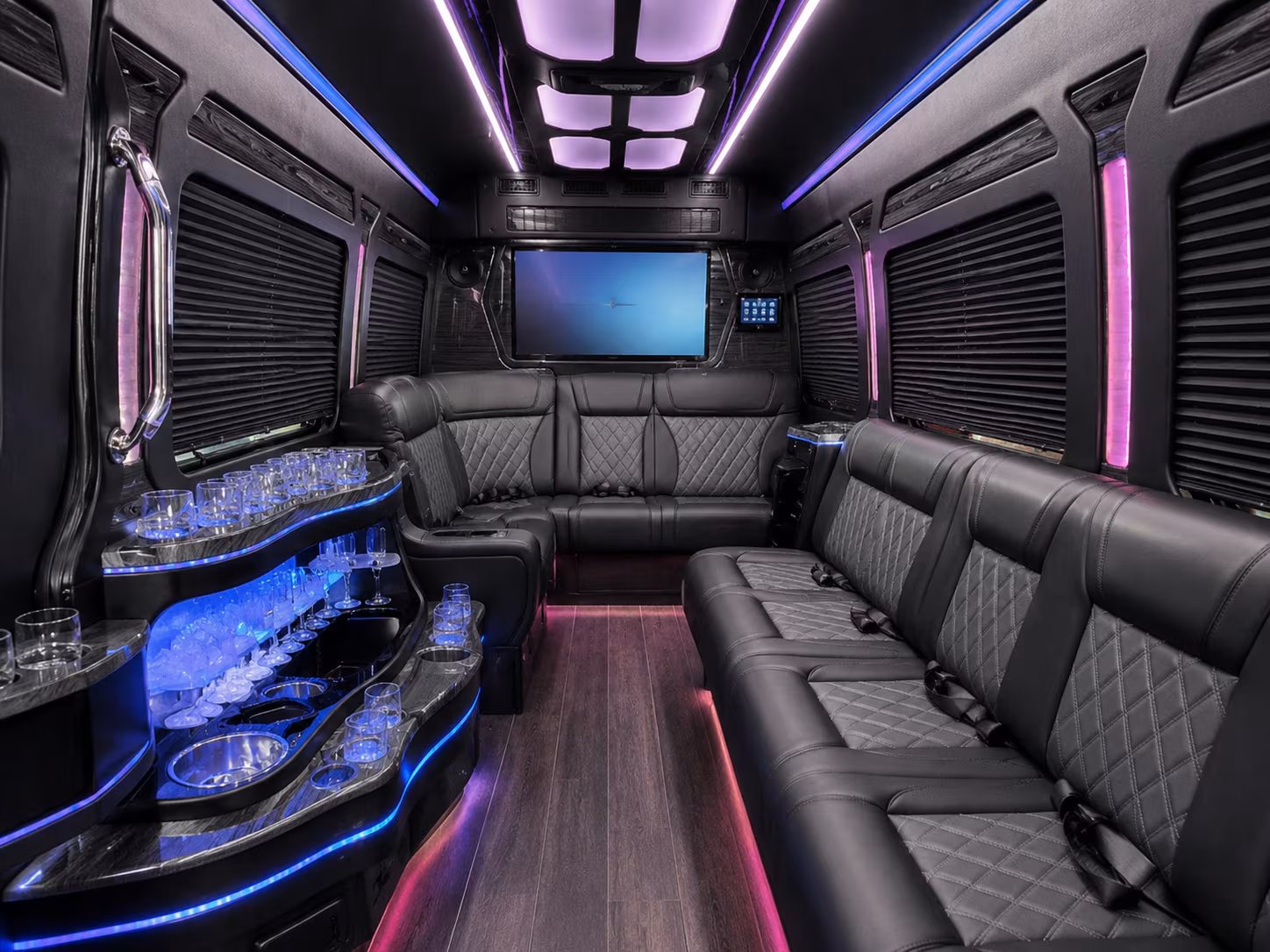 14 Passenger Sprinter Limo Interior