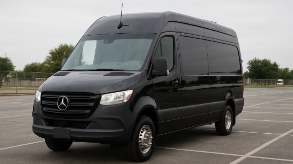 Exterior of Charter Bus Company Marysville's 14 Passenger Sprinter Limousine in Marysville