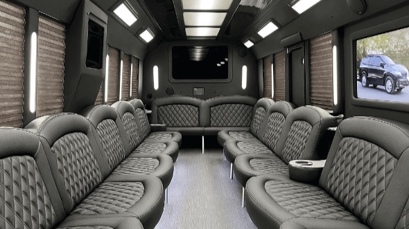 Interior of Everett Party Bus Company's 25 Passenger Party Bus in Everett