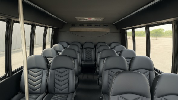 Interior of Charter Bus Company Everett's 30 Passenger Minibus in Everett