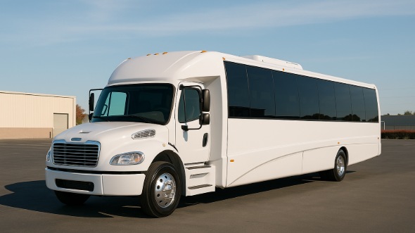 Exterior of Charter Bus Company Shoreline's 30 Passenger Party Bus in Shoreline