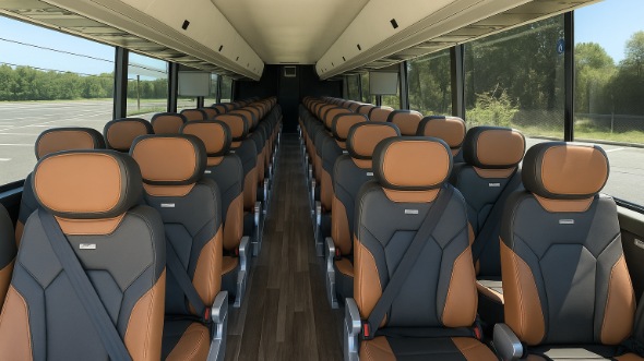 Interior of Charter Bus Company Everett's 40 Passenger Charter Bus in Everett