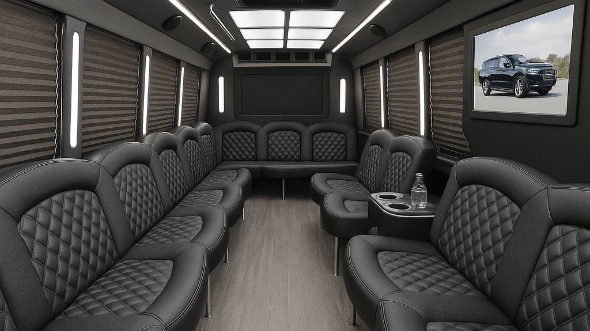 Interior of Everett Party Bus Company's 40 Passenger Party Bus in Everett