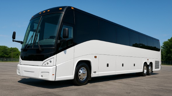 Exterior of Charter Bus Company Redmond's 40 Passenger Party Bus in Redmond