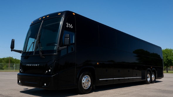 Exterior of Charter Bus Company Everett's 48 Passenger Charter Bus in Everett