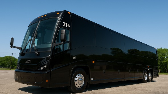 Exterior of Charter Bus Company Redmond's 50 Passenger Party Bus in Redmond