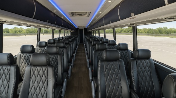 Interior of Charter Bus Company Everett's 51 Passenger Charter Bus in Everett