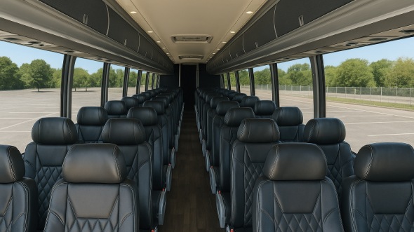 Interior of Charter Bus Company Everett's 55 Passenger Charter Bus in Everett