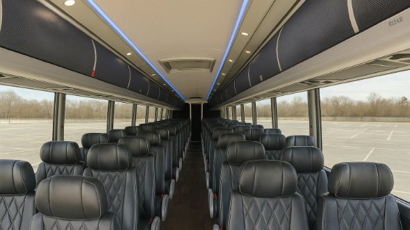 Interior of Charter Bus Company Everett's ADA Charter Bus in Everett
